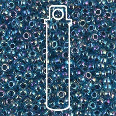 8/0 Miyuki Seed Beads - Blue Lined Aqua AB - 12.5g