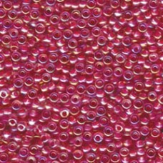 8/0 Miyuki Seed Beads - Hot Pink Lined Crystal AB