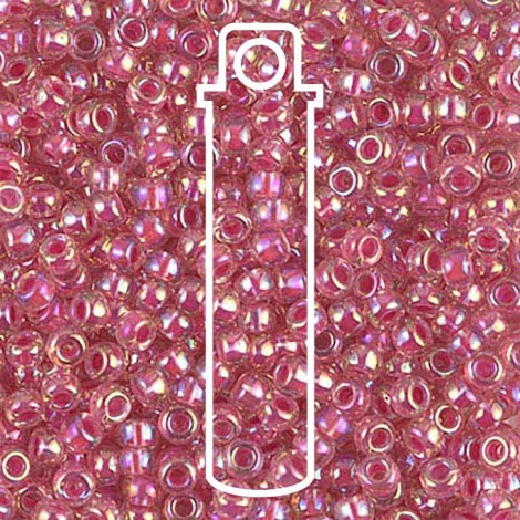 8/0 Miyuki Seed Beads - Hot Pink Lined Crystal AB - 22gm