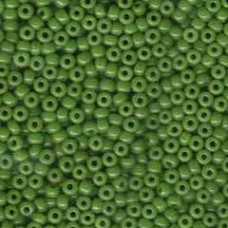 8/0 Miyuki Seed Beads - Opaque Green - 22gm