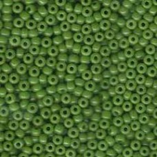 8/0 Miyuki Seed Beads - Opaque Green - 22gm