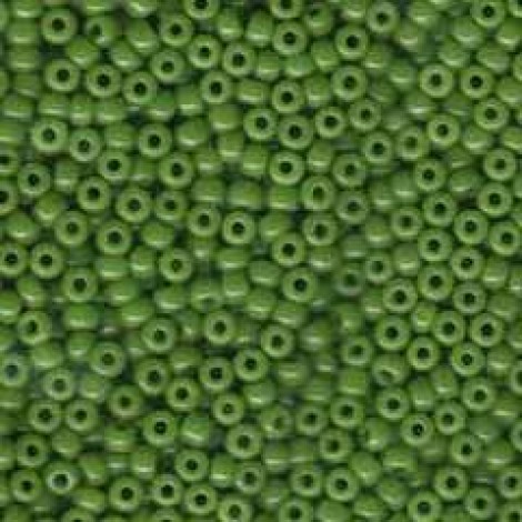 8/0 Miyuki Seed Beads - Opaque Green - 22gm