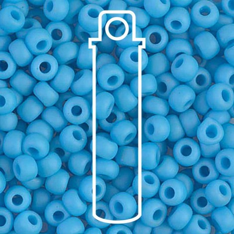 8/0 Miyuki Seed Beads - Matte Opaque Light Blue - 22gm 8/0 Miyuki Seed Beads - Matte Opaque Light Blue - 22gm