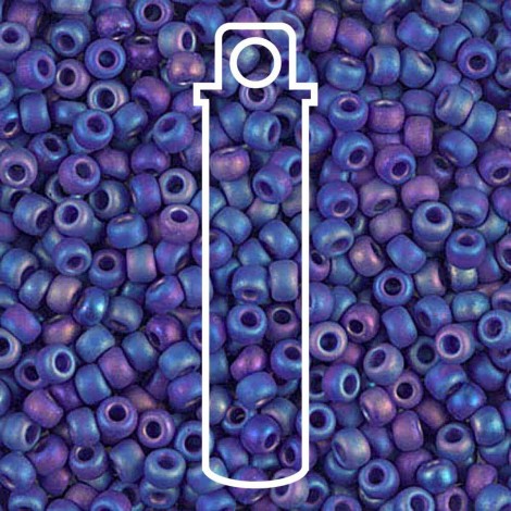 8/0 Miyuki Seed Beads - Matte Opaque Cobalt AB - 22gm 8/0 Miyuki Seed Beads - Matte Opaque Cobalt AB - 22gm