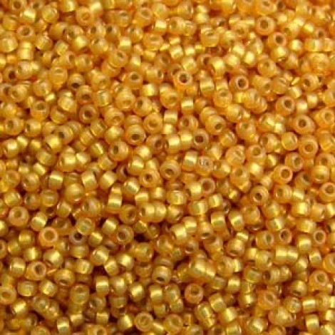 11/0 Miyuki Duracoat Seed Beads - Silver Lined Maize