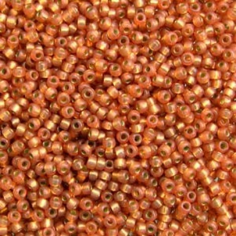 11/0 Miyuki Duracoat Seed Beads - Silver Lined Peach - 23.5gm
