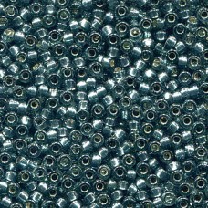 8/0 Miyuki Duracoat Seed Beads - Silver Lined Dark Green - 22gm