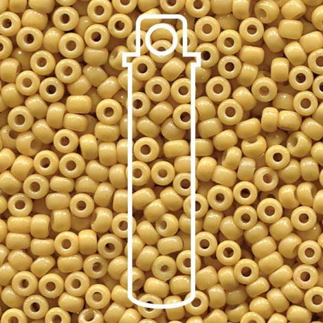 8/0 Miyuki Seed Beads - Duracoat Opaque Dyed Cream - 22gm 8/0 Miyuki Seed Beads - Duracoat Opaque Dyed Cream - 22gm