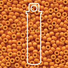 8/0 Miyuki Seed Beads - Duracoat Opaque Dyed Orange - 22gm