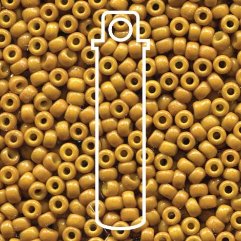 8/0 Miyuki Seed Beads - Duracoat Opaque Dyed Light Olive - 22gm 8/0 Miyuki Seed Beads - Duracoat Opaque Dyed Light Olive - 22gm