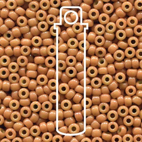 8/0 Miyuki Seed Beads - Duracoat Opaque Dyed Creamy Coral - 22gm 8/0 Miyuki Seed Beads - Duracoat Opaque Dyed Creamy Coral - 22gm