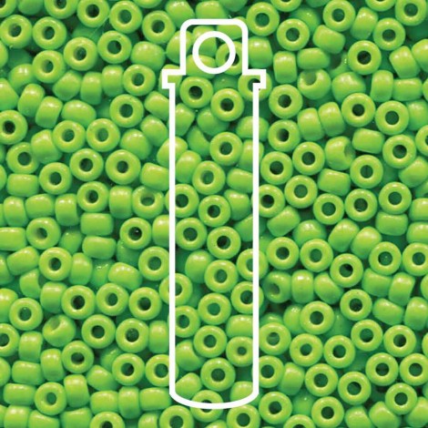 8/0 Miyuki Seed Beads - Duracoat Opaque Dyed Neon Green - 22gm