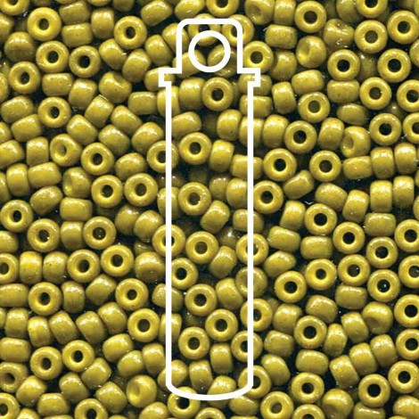 8/0 Miyuki Seed Beads - Duracoat Opaque Dyed Olive - 22gm 8/0 Miyuki Seed Beads - Duracoat Opaque Dyed Olive - 22gm