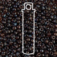 8/0 Miyuki Seed Beads - Transparent Picasso Dark Amber - 20gm