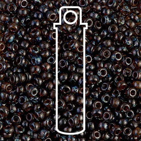 8/0 Miyuki Seed Beads - Transparent Picasso Dark Amber - 20gm 8/0 Miyuki Seed Beads - Transparent Picasso Dark Amber - 20gm