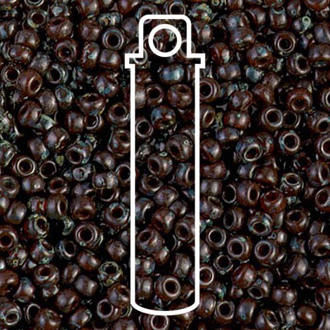 8/0 Miyuki Seed Beads - Picasso Red-Brown Translucent - 22gm 8/0 Miyuki Seed Beads - Picasso Red-Brown Translucent - 22gm