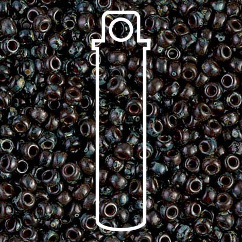 8/0 Miyuki Seed Beads - Transp Picasso Garnet - 22gm