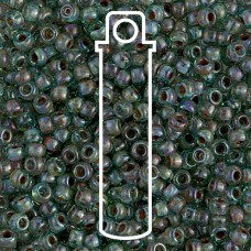 8/0 Miyuki Seed Beads - Transparent Picasso Olivine  - 22gm