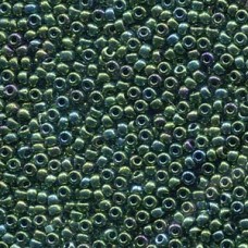 8/0 Miyuki Seed Beads - Metallic Green Iris - 22gm