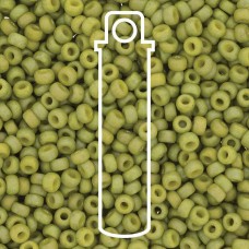 8/0 Miyuki Duracoat Seed Beads - Frost Opaque Glaze Olive - 22gm
