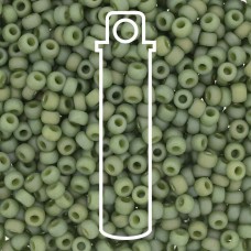 8/0 Miyuki Duracoat Seed Beads - Frost Opaque Glaze Kiwi - 22gm