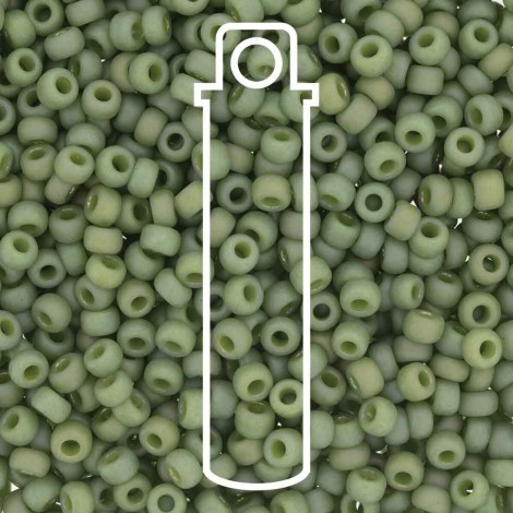 8/0 Miyuki Duracoat Seed Beads - Frost Opaque Glaze Kiwi - 22gm 8/0 Miyuki Duracoat Seed Beads - Frost Opaque Glaze Kiwi - 22gm