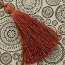 77mm Turkish Silk Thread Long Tassels - Brown