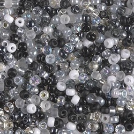 8/0 Miyuki Seed Beads - Salt & Pepper Mix - 20gm