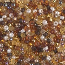 8/0 Miyuki Seed Beads - Golden Grains Mix - 20gm