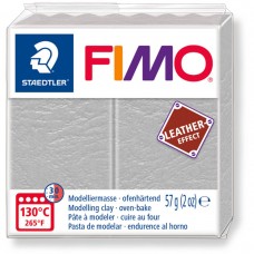 Fimo Leather Effect Polymer Clay - Dove Grey - 57gm