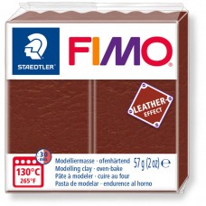 Fimo Leather Effect Polymer Clay - Nut - 57gm