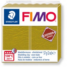 Fimo Leather Effect Polymer Clay - Olive - 57gm