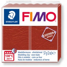 Fimo Leather Effect Polymer Clay - Rust - 57gm
