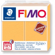 Fimo Leather Effect Polymer Clay - Saffron Yellow - 57gm