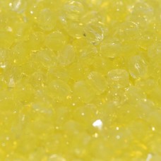 4mm Czech Firepolish Beads - Citrine - Pack of 50