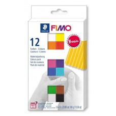 Fimo Soft Polymer Clay Material Pack - 12 x 25gm blocks