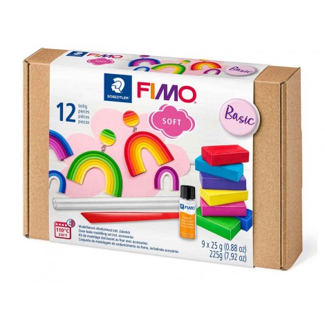 Fimo Soft Polymer Clay Basic Starter Set - 12 Piece