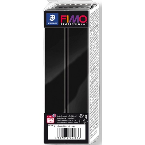 Fimo Professional Polymer Clay - Black - 454gm