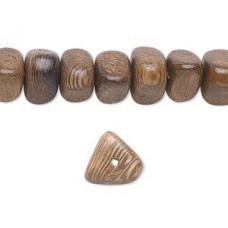10x10x9mm Triangle Coated Wood Beads - Sold per 15-1/2" to 16" strand