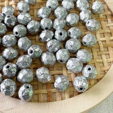 8mm Czech Firepolish Beads - Etched Full Labrador - Pack of 20