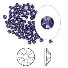 2.6mm SS9 Swarovski Flatback Crystals - Purple Velvet