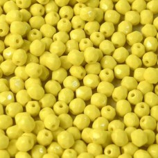 4mm Czech Firepolish Beads - Daffodil - Pack of 50