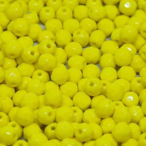 4mm Czech Firepolish Beads - Lemon - Pack of 50 4mm Czech Firepolish Beads - Lemon - Pack of 50
