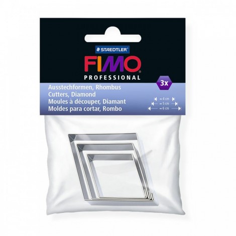 Fimo Professional Metal Cutters - Diamond - Pack of 3