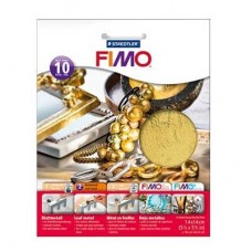 Staedtler Fimo Leaf Foil Sheets - Gold - Pack of 10 Sheets