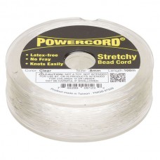 .8mm Powercord Clear Non-Latex Elastic Cord - 100m