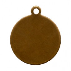 13mm Vintaj Brass Round Tags - Pack of 8