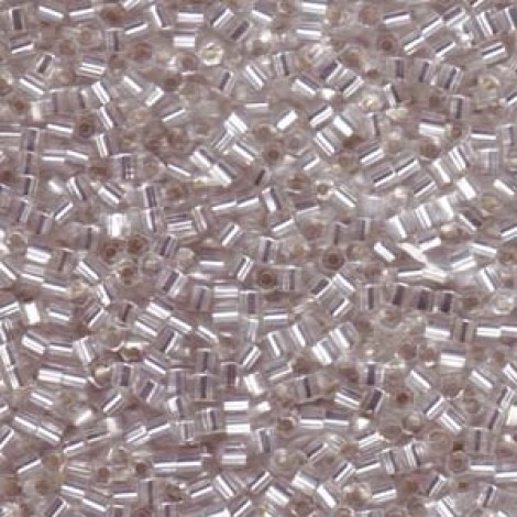 8/0 Miyuki Hex Cut Seed Beads - Silver Lined Crystal