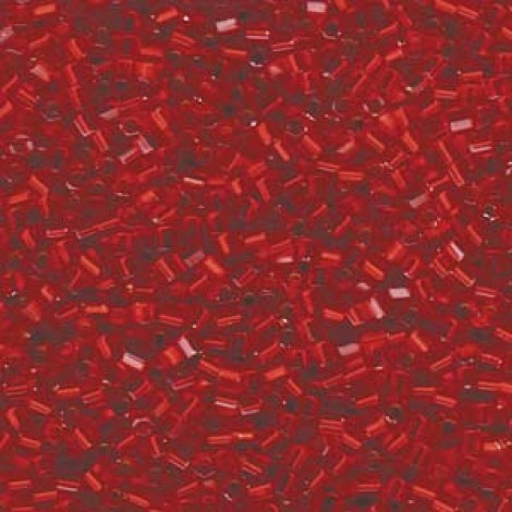 8/0 Miyuki Hex Cut Seed Beads - Silver Lined Ruby - 12.5gm 8/0 Miyuki Hex Cut Seed Beads - Silver Lined Ruby - 12.5gm