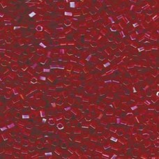 8/0 Miyuki Hex Cut Seed Beads - Transp Red Luster